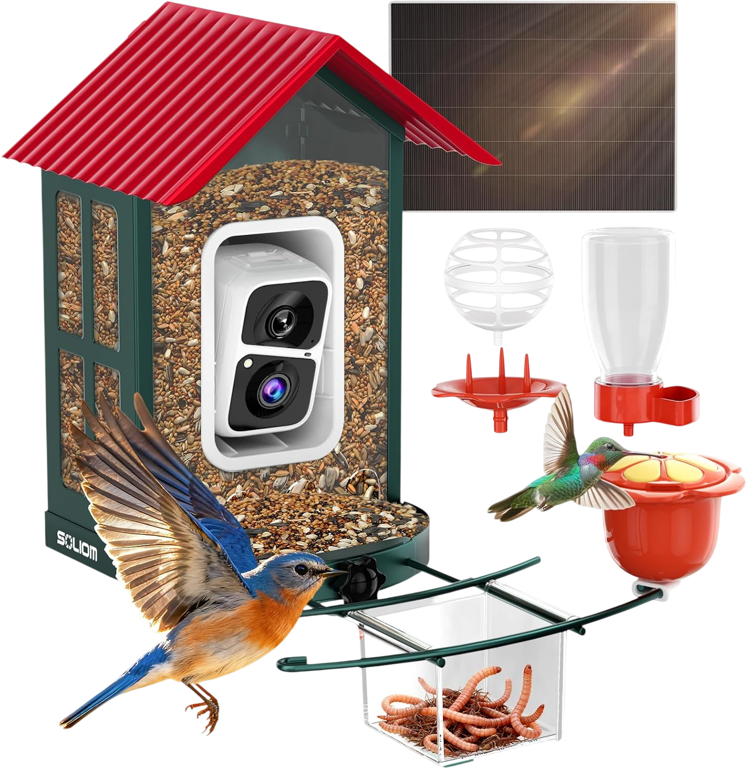 Smart Bird Feeder with Camera for Outdoors by Soliom